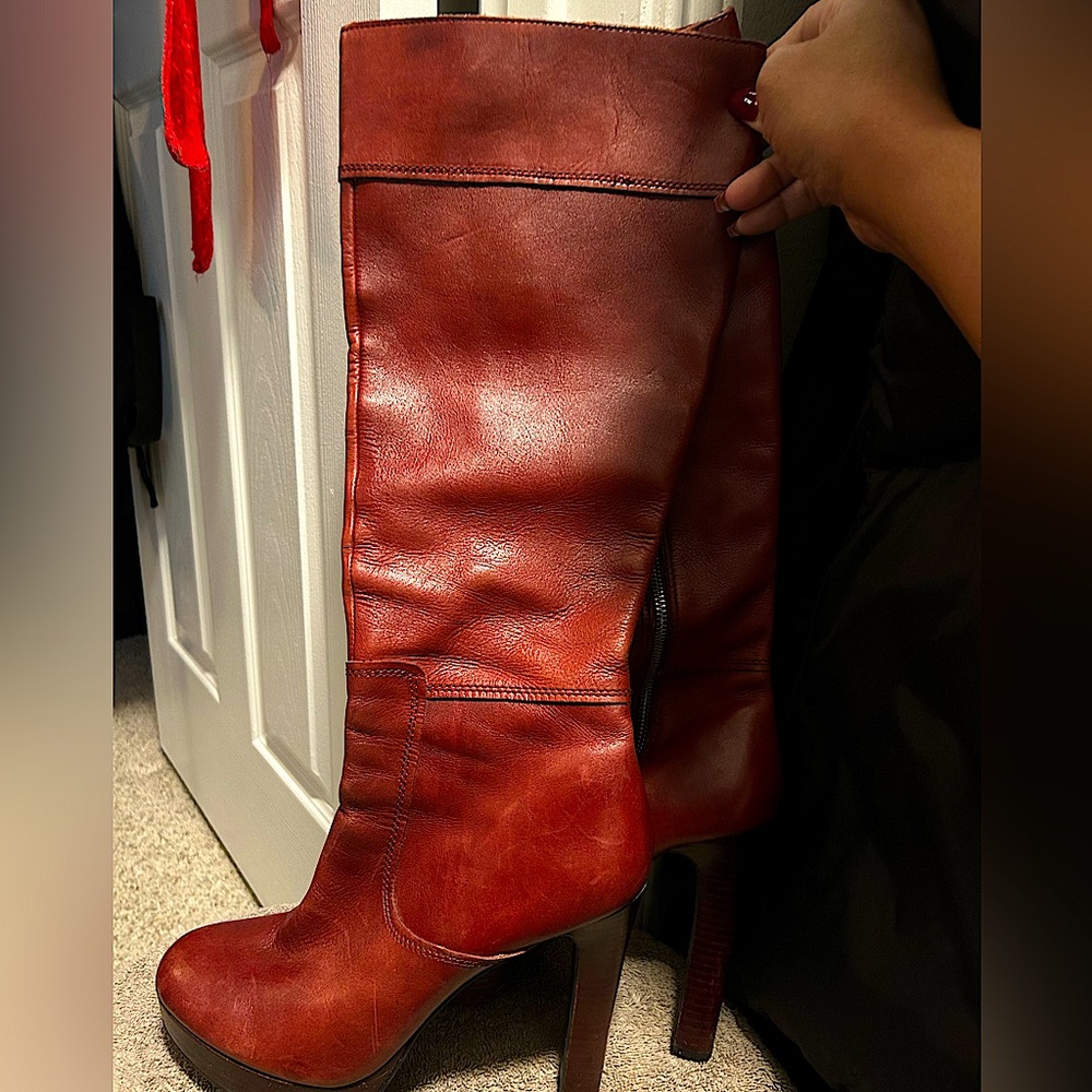 Giannibibi Red Heeled Boot 9.5